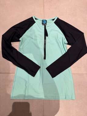 Women XS UV50+ PROTECTION RASHGUARD ZIPPER LONG SLEEVE SWIM UPF